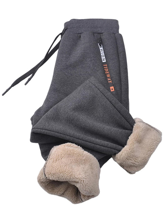 Winter Thick Warm Fleece Sweatpants Men Joggers Sportswear Casual Track Pants