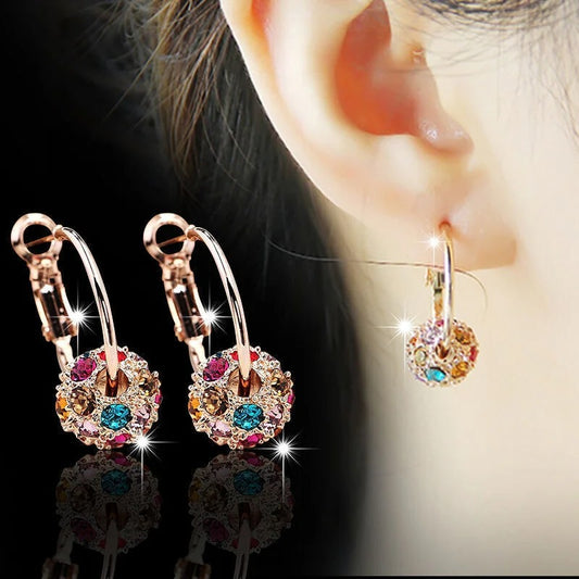 Jewelry Trend Earrings Zircon Pendant Earrings Shiny Earrings for Women's