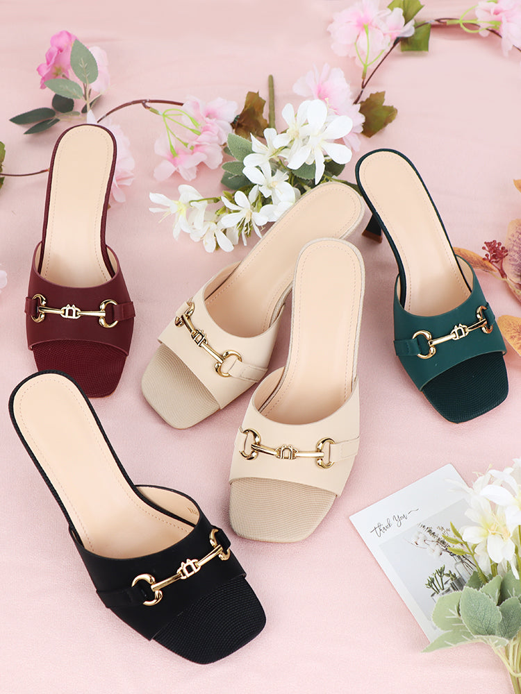 Women Open Toe High Heels Sandals Slippers Fashion New Comfortable High Heels Summer Ladies Shoes Elegant Italian Women Shoes