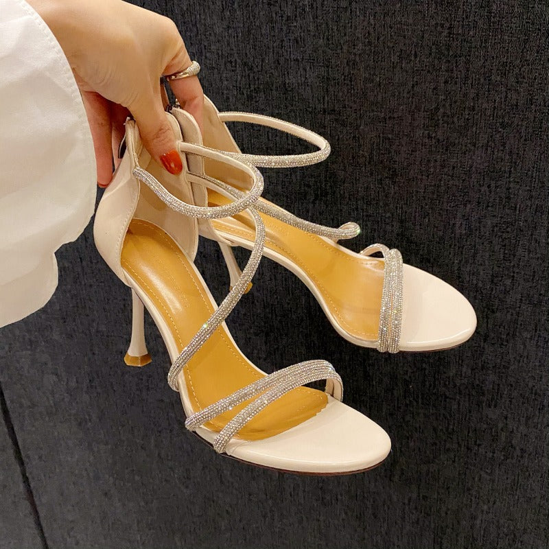 Women High Heels Non-slip Square Toe Women Shoes Sexy Women Sandal Thin Heels