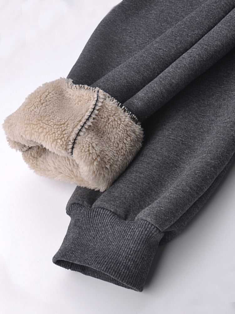 Winter Thick Warm Fleece Sweatpants Men Joggers Sportswear Casual Track Pants