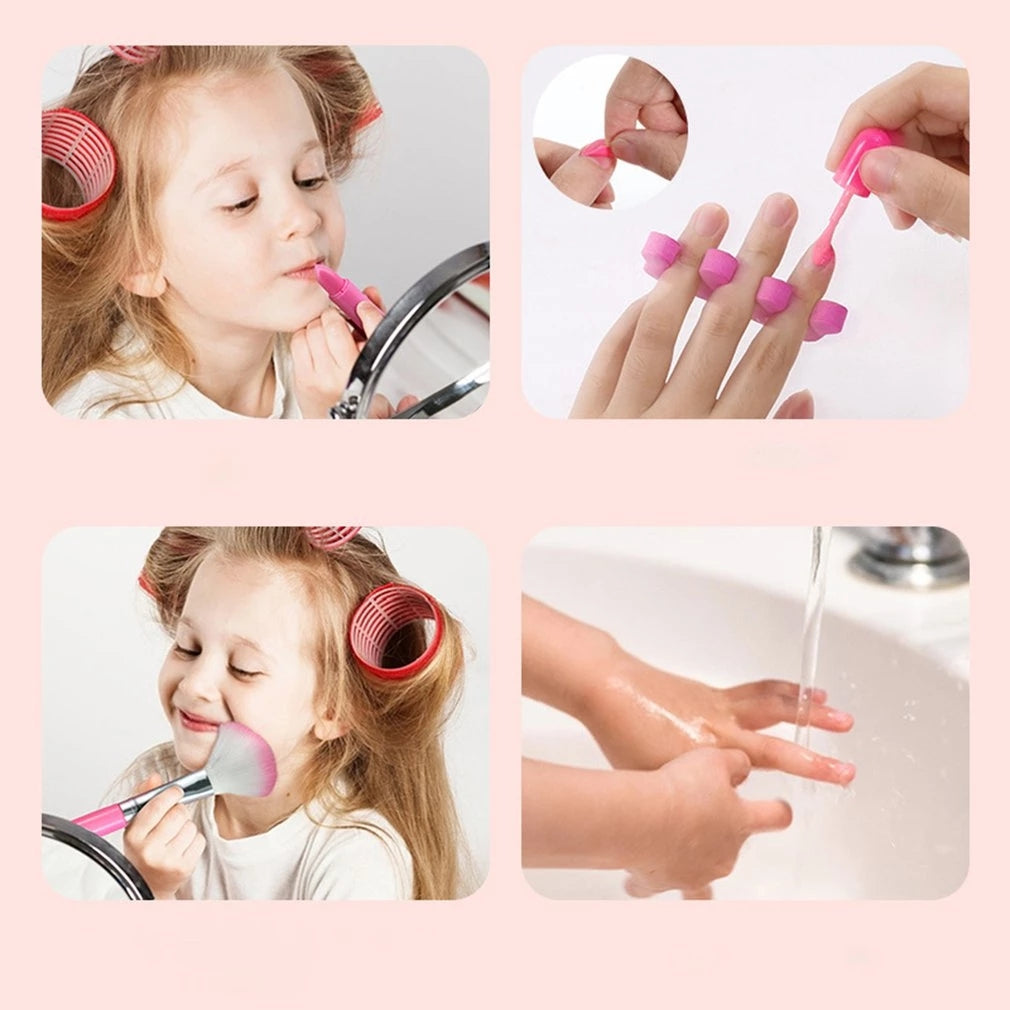 Children Makeup Cosmetics Pretend Playing Box Princess Make Up Girl