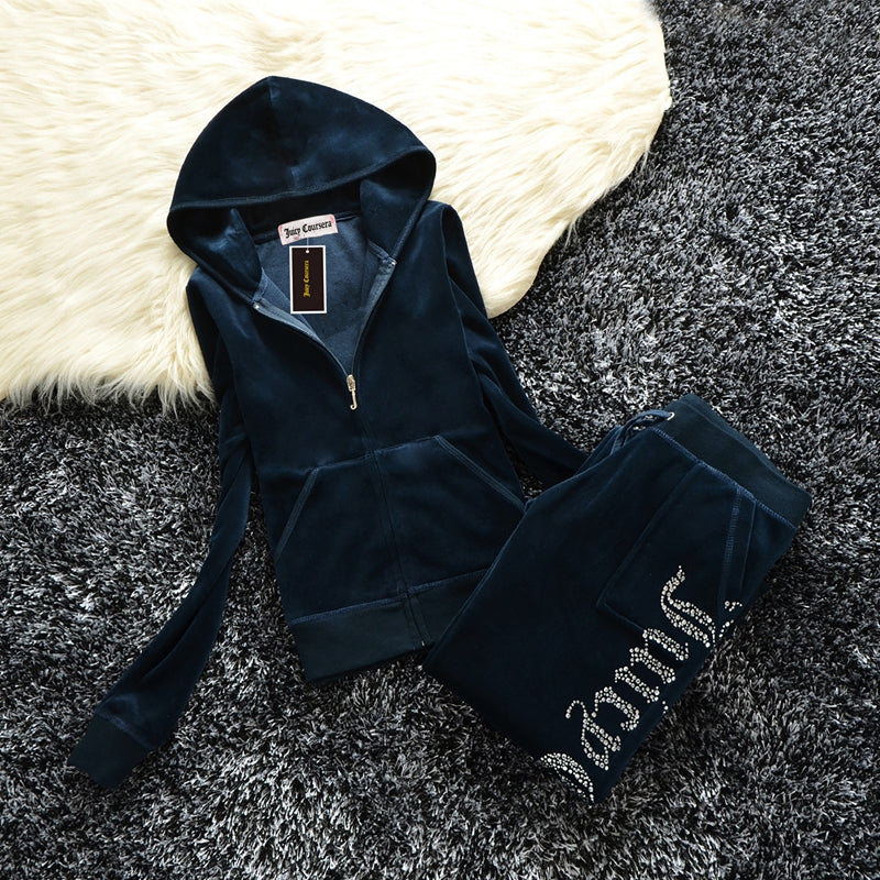 Women Outfit Luxury Elegant Juicy Velvet Tracksuit