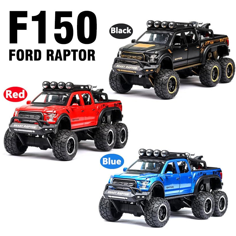 24 Ford Raptor F150 Simulation Alloy Pickup Off road Children's Car